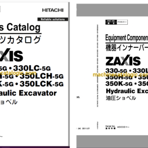 Hitachi ZX330-5G,ZX330LC-5G,ZX350H-5G,ZX350LCH-5G,ZX350K-5G,ZX350LCK-5G Hydraulic Excavator Full Parts Catalog