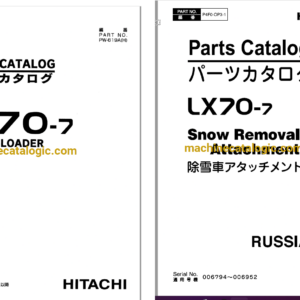 Hitachi LX70-7 Wheel Loader Full Parts Catalog