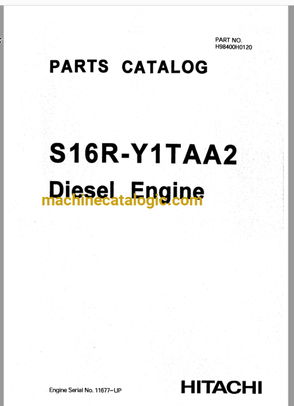 Hitachi S16R-Y1TAA2 Diesel Engine Parts Catalog