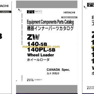 Hitachi ZW140-5B,ZW140PL-5B Wheel Loader Full Parts and Engine Parts Catalog