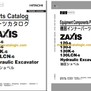 Hitachi ZX120-6, ZX130-6, ZX130K-6, ZX130LCN-6 Hydraulic Excavator Full Parts Catalog