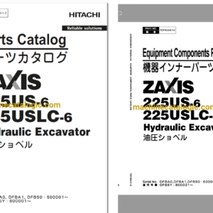 Hitachi ZX225US-6,ZX225USLC-6 Hydraulic Excavator Full Parts Catalog