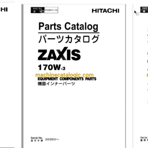 Hitachi ZX170W-3 Wheeled Excavator Full Parts and Engine Parts Catalog