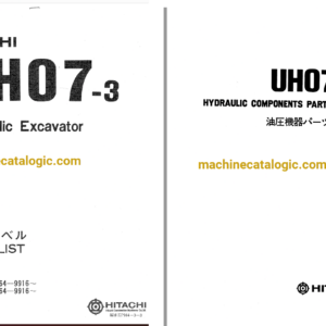 Hitachi UH07-3 Hydraulic Excavator Full Parts Catalog