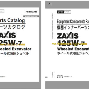 Hitachi ZX125W-7 Wheeled Excavator Full Parts Catalog|