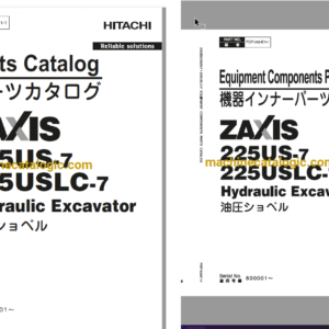 Hitachi ZX225US-7 (JPN Spec.) Hydraulic Excavator Full Parts Catalog