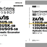 Hitachi ZX135US-5B,ZX135USK-5B,ZX135USOS-5B Hydraulic Excavator Full Parts Catalog