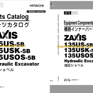 Hitachi ZX135US-5B,ZX135USK-5B,ZX135USOS-5B Hydraulic Excavator Full Parts Catalog