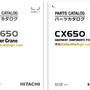 Hitachi CX650 Crawler Crane Full Parts Catalog