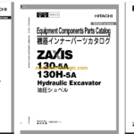 Hitachi ZX130-5A Hydraulic Excavator Full Parts and Engine Parts Catalog