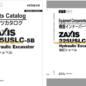 Hitachi ZX225USLC-5B Hydraulic Excavator Full Parts Catalog