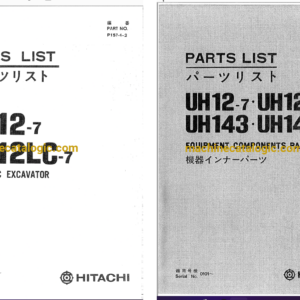 Hitachi UH12-7,UH121LC-7,UH143,UH143LC Hydraulic Excavator Full Parts Catalog