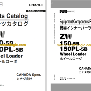 Hitachi ZW150-5B,ZW150PL-5B Canada Spec. Wheel Loader Full Parts Catalog