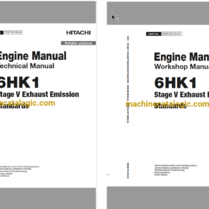 Hitachi 6HK1 Stage V Exhaust Emission Standards Technical and Workshop Engine Manual