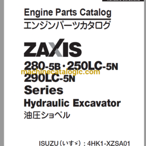 Hitachi ZX280-5B,250LC-5N,290LC-5N Series ISUZU(4HK1-XZSA01) Engine Parts Catalog