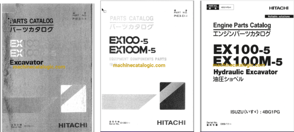 Hitachi EX100-5,EX100M-5 Excavator Full Parts and Engine Parts Catalog