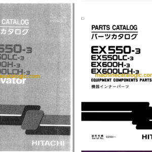 Hitachi EX550-3,EX550LC-3,EX600H-3,EX600LCH-3 Excavator Full Parts Catalog