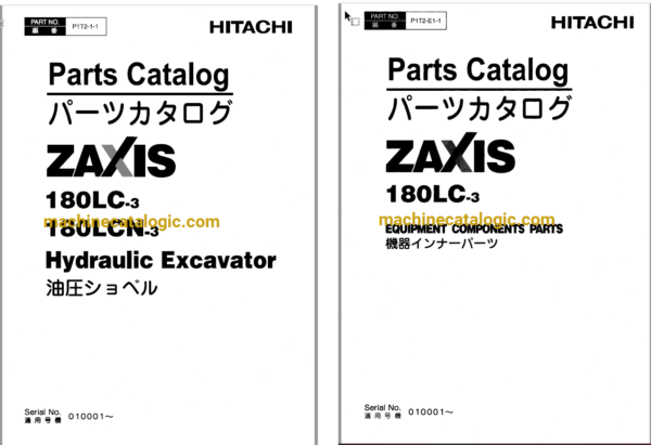 Hitachi ZX180LC-3 Hydraulic Excavator Full Parts Catalog