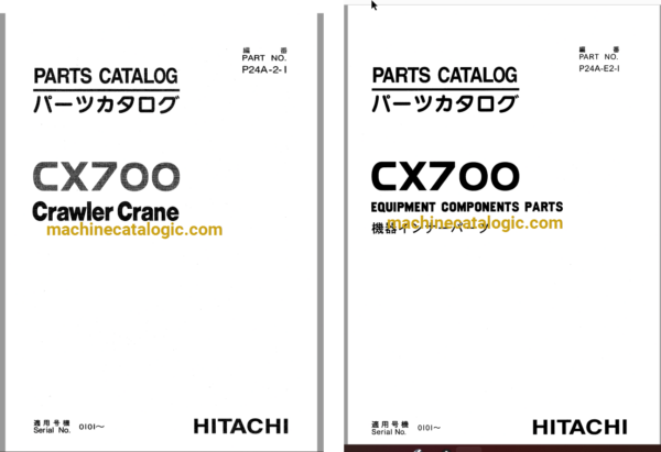 Hitachi CX700 Crawler Crane Full Parts Catalog