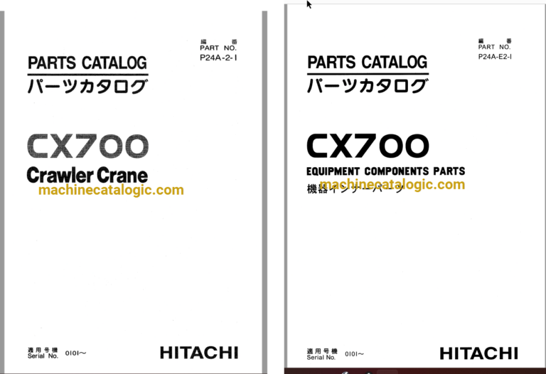 Hitachi CX700 Crawler Crane Full Parts Catalog