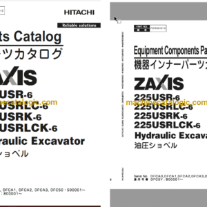 Hitachi ZX225USRLC-6 Series Hydraulic Excavator Full Parts Catalog