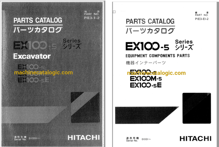 Hitachi EX100-5, EX100M-5, EX100-5E Excavator Full Parts Catalog
