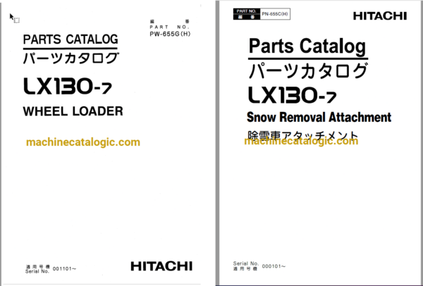 Hitachi LX130-7 Wheel Loader Full Parts Catalog