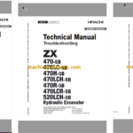 Hitachi ZX470-5B, ZX470LC-5B,ZX470H-5B,ZX470LCH-5B,ZX470R-5B,ZX470LCR-5B Hydraulic Excavator Technical and Workshop Manual