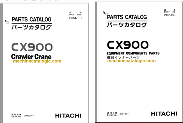 Hitachi CX900 Crawler Crane Full Parts Catalog