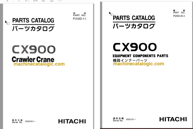 Hitachi CX900 Crawler Crane Full Parts Catalog