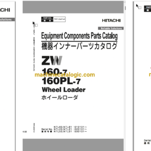 Hitachi ZW160-7,ZW160PL-7 Wheel Loader Full Parts and Engine Parts Catalog