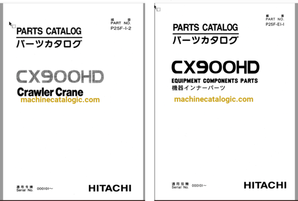 Hitachi CX900HD Crawler Crane Full Parts Catalog