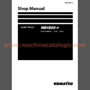 Komatsu HD1500-8 Dump Truck Shop Manual (SEN06990-01)