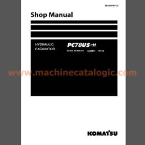 Komatsu PC78US-11 Hydraulic Excavator Shop Manual (SEN06844-C8)