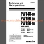 Komatsu PW148-10, PW160-10, PW180-10 MOBILEBAGGER Bedienungs- und Wartungsanleitung Deutsch