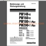 Komatsu PW148-8, PW160-8, PW180-7 Plus, PW200-7 Plus MOBILEBAGGER Bedienungs- und Wartungsanleitung Deutsch