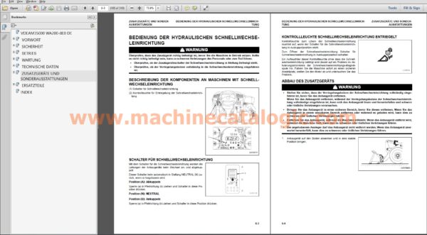 WA200-8E0 RADLADER Bedienungs- und Wartungsanleitung INDEX