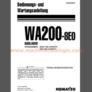 Komatsu WA200-8E0 RADLADER Bedienungs- und Wartungsanleitung Deutsch