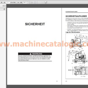 Komatsu PW168-11E1 MOBILBAGGER Bedienungs- und Wartungsanleitung Deutsch