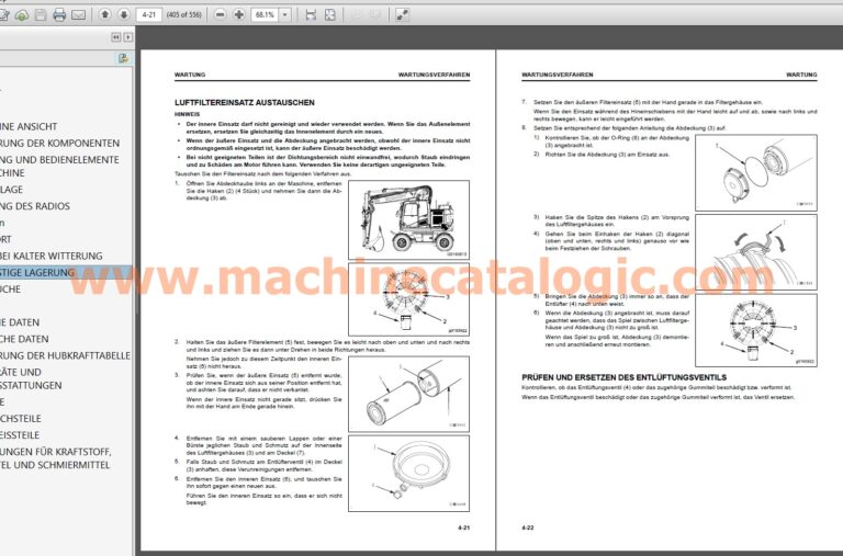 PW198-11E1 MOBILBAGGER Bedienungs- und Wartungsanleitung