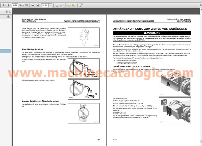 PW160-11E0 MOBILBAGGER Bedienungs- und Wartungsanleitung