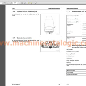 Komatsu WA470-6 RADLADER Bedienungs-und Wartungsanleitung Deutsch