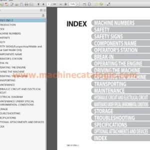 Hitachi ZX250-3, ZX280-3, ZX350-3 Operator’s Manual