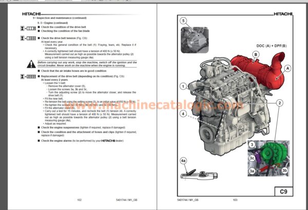 Hitachi ZX95W-7 Wheeled excavator Operating and maintenance manual Index