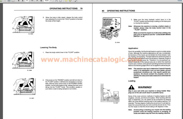 Euclid R40 402TD Operators Instruction Manual Index