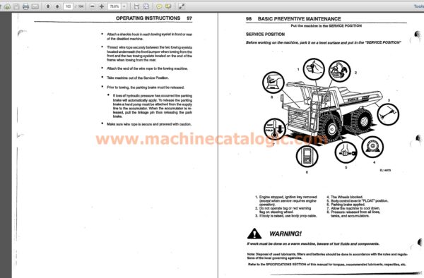 Euclid R60 402-404LD Operators Instruction Manual Index