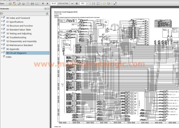 Komatsu PC700LC-11E0 Hydraulic Excavator Shop Manual Index