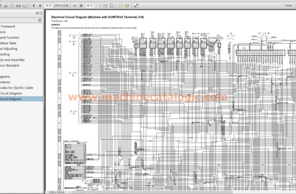 Komatsu PC228USLC-11E0 Hydraulic Excavator Shop Manual Index