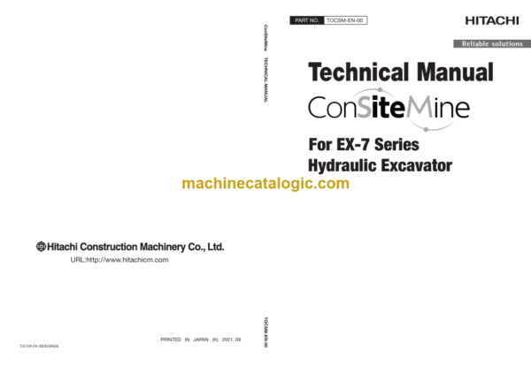 Hitachi EX-7 Series ConSiteMine Hydraulic Excavator Operational Principle Technical Manual