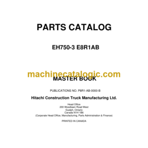 Hitachi EH750-3 8R1 Parts Catalog